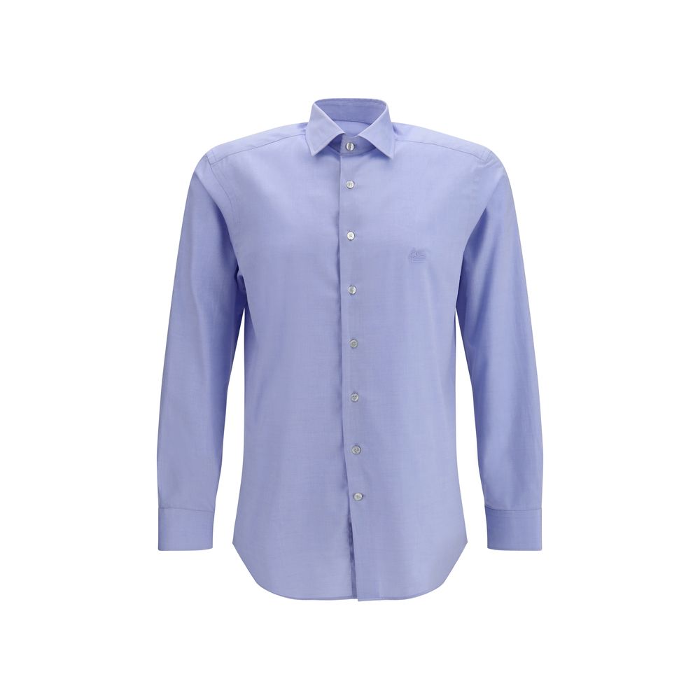 Blue Cotton Dress Shirt