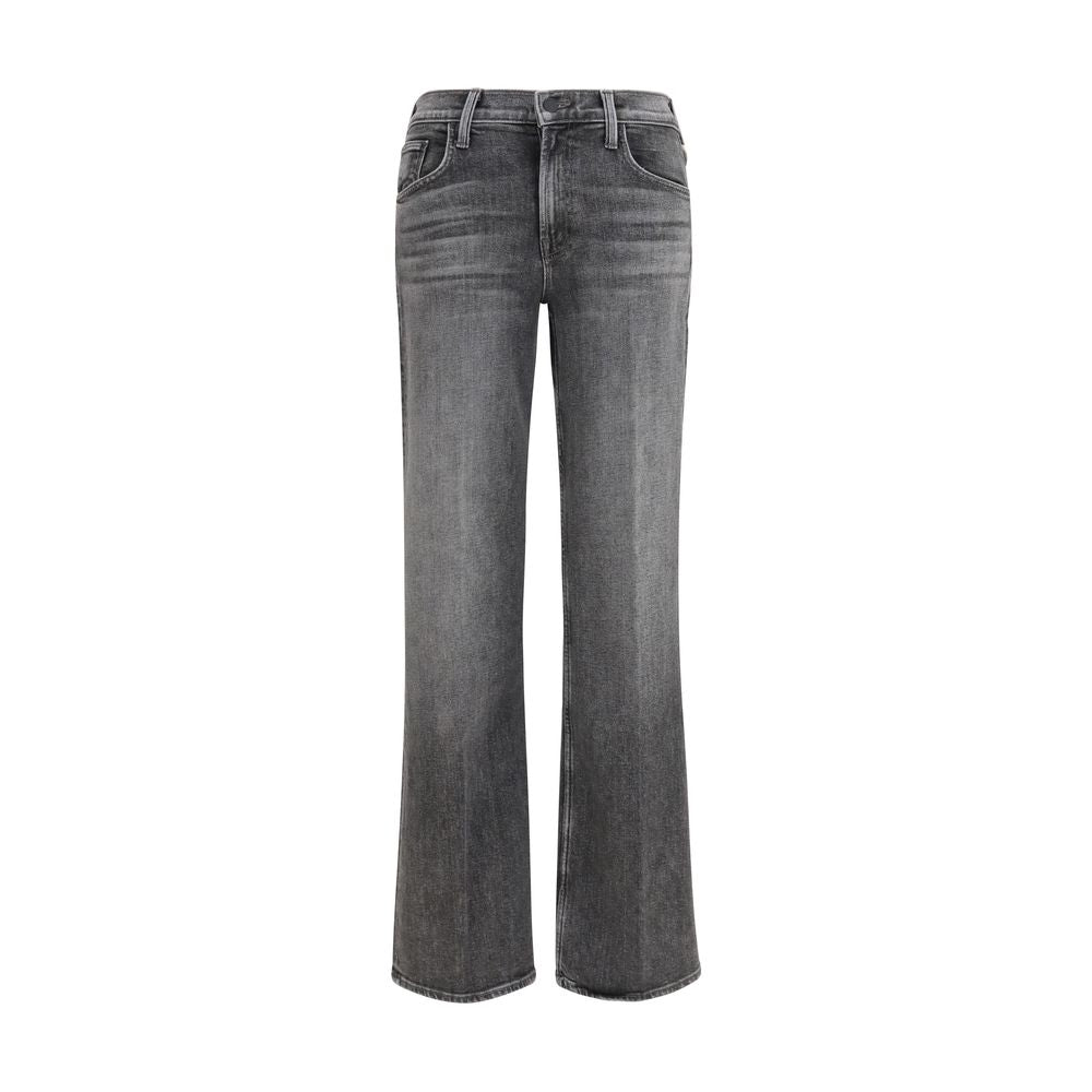 Gray Cotton Bootcut Jeans