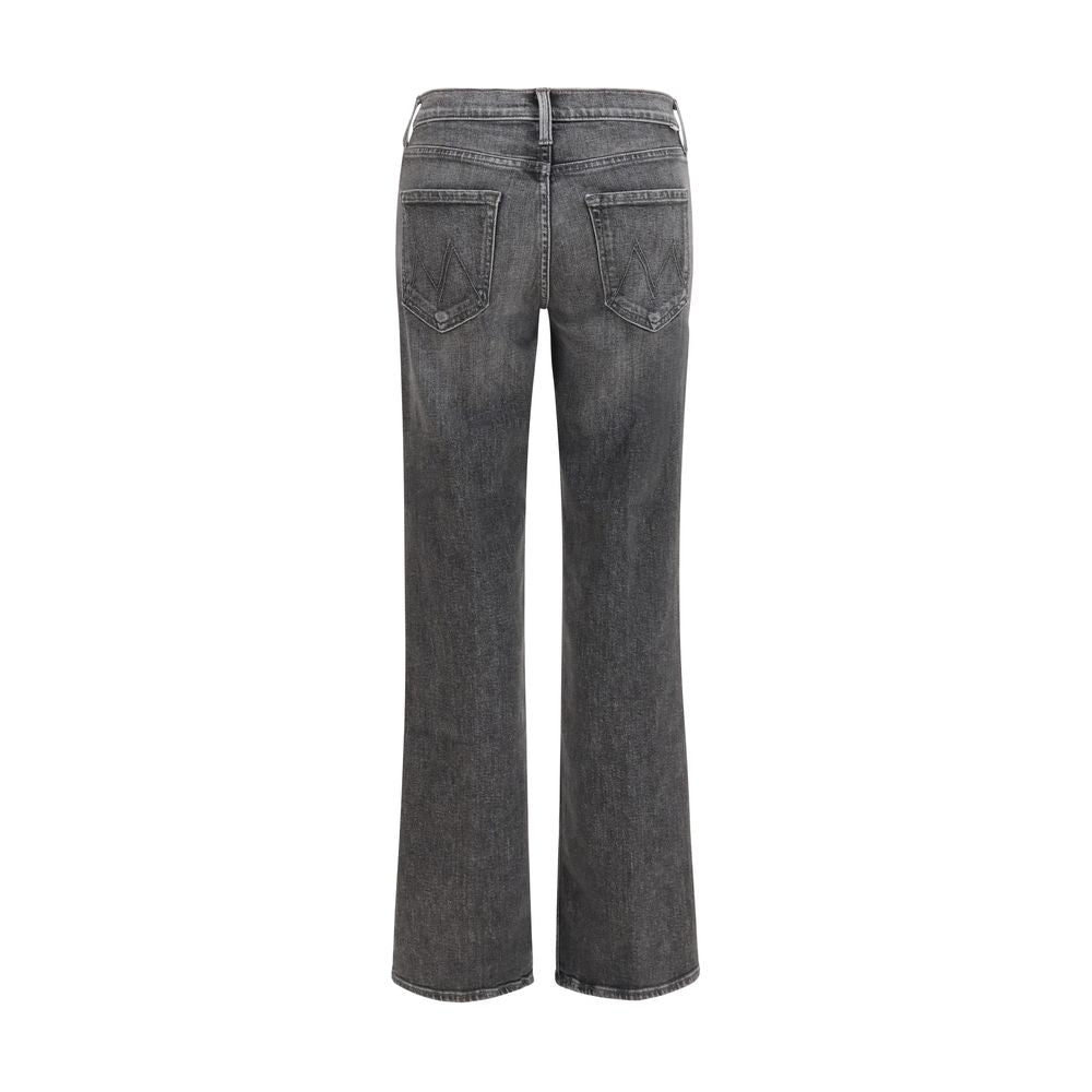 Gray Cotton Bootcut Jeans