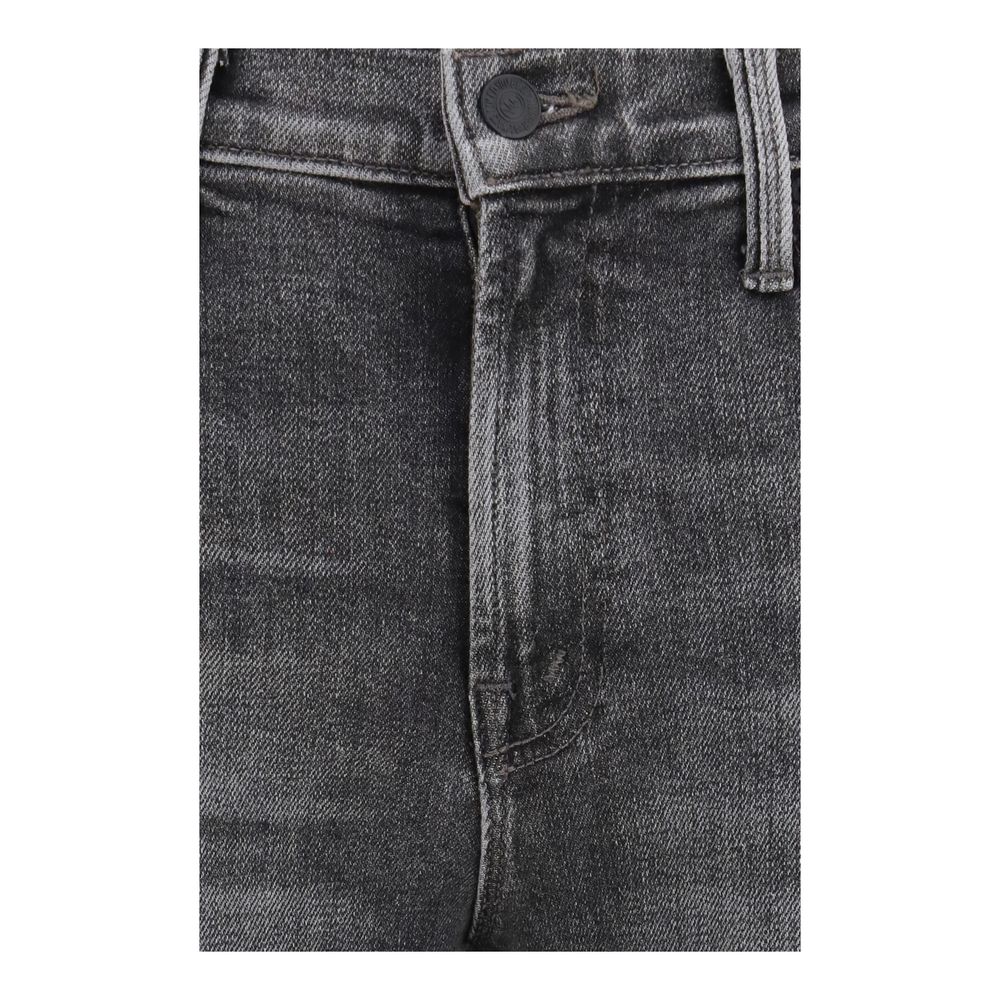 Gray Cotton Bootcut Jeans