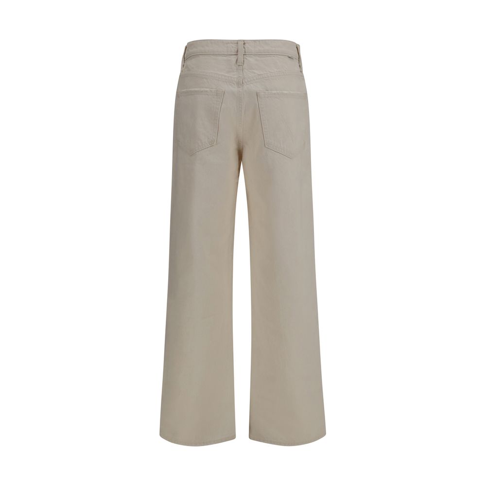 White Cotton Relaxed Fit Jeans