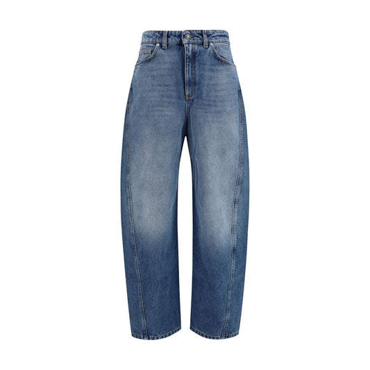 Blue Cotton Relaxed Fit Jeans