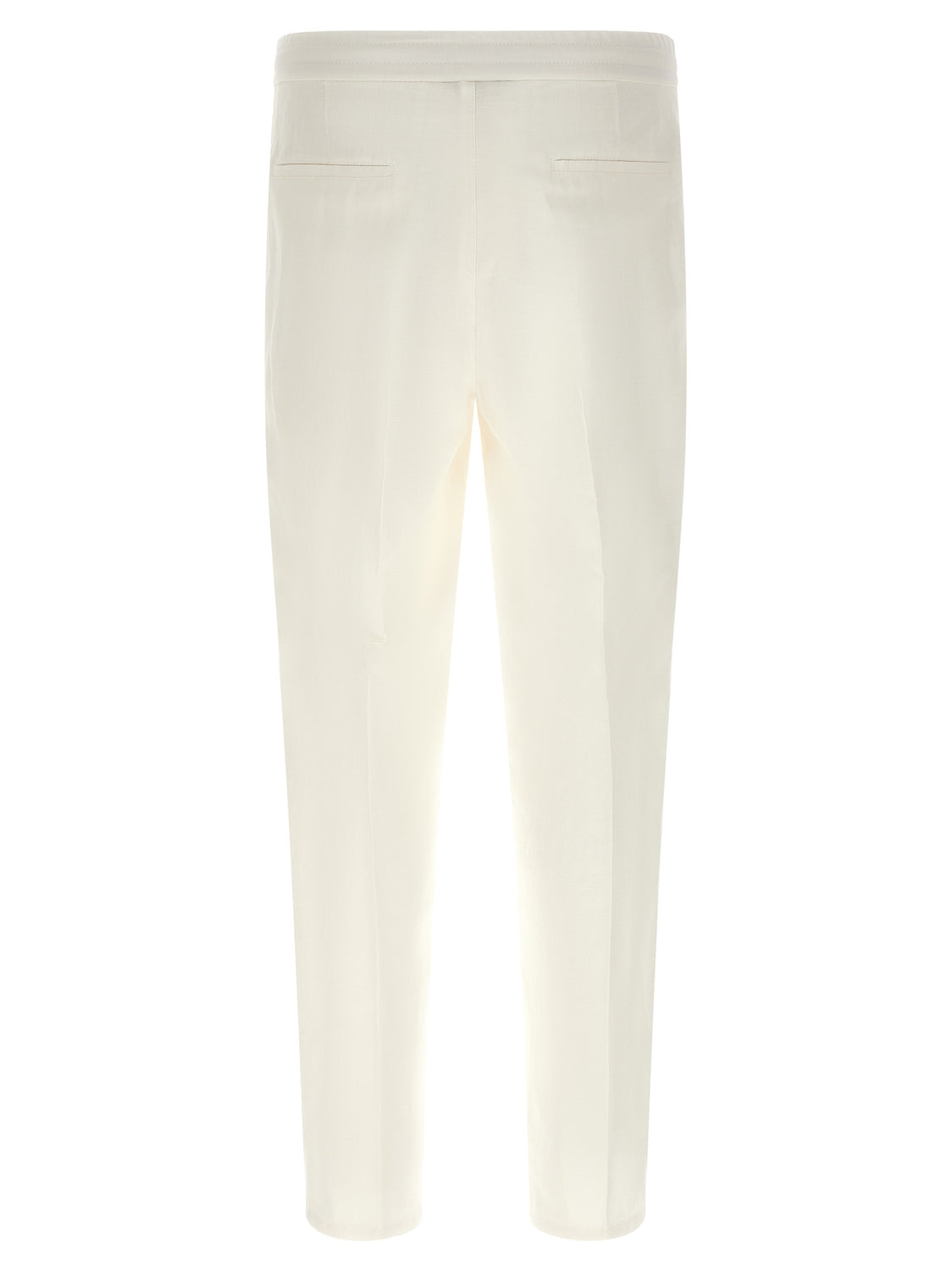 White Linen Casual Pants