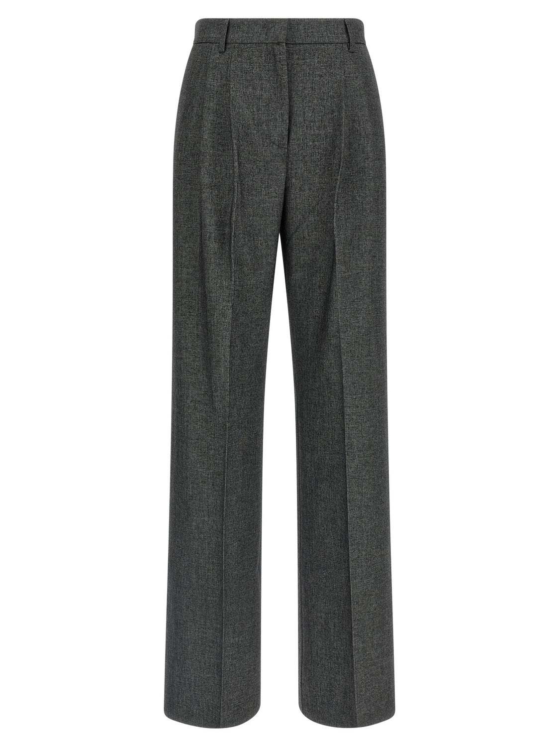 Gray Polyester Dress Pants