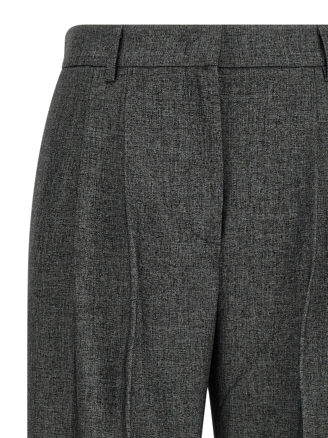 Gray Polyester Dress Pants