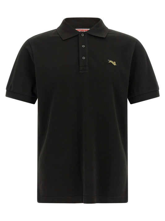 Black Cotton Polo Shirt