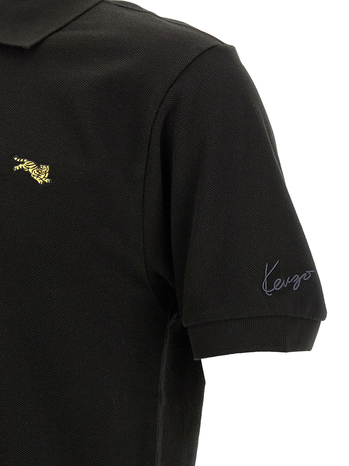 Black Cotton Polo Shirt