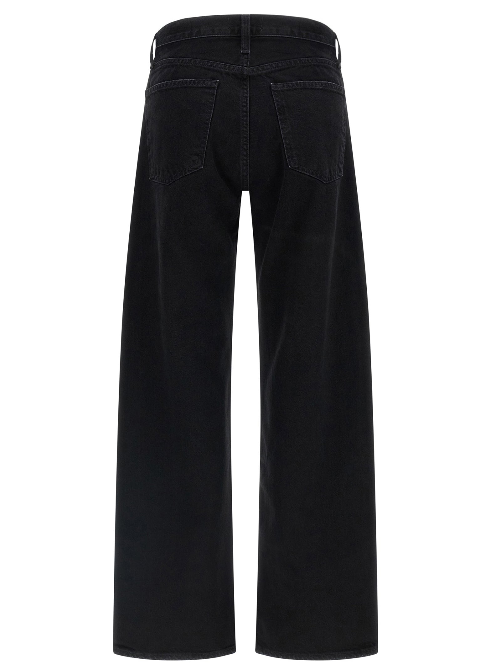 Black Cotton Relaxed Fit Jeans
