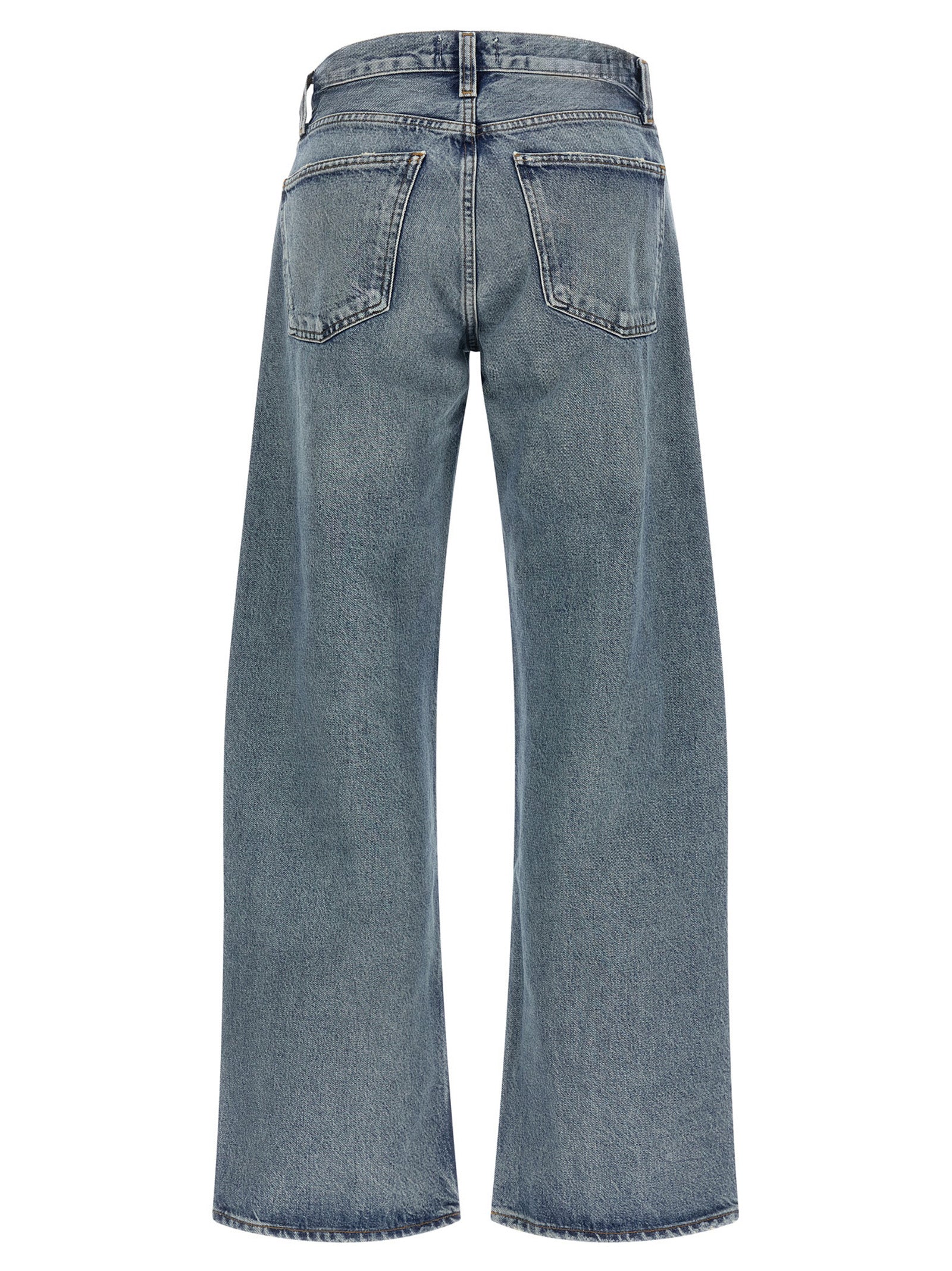 Blue Cotton Relaxed Fit Jeans