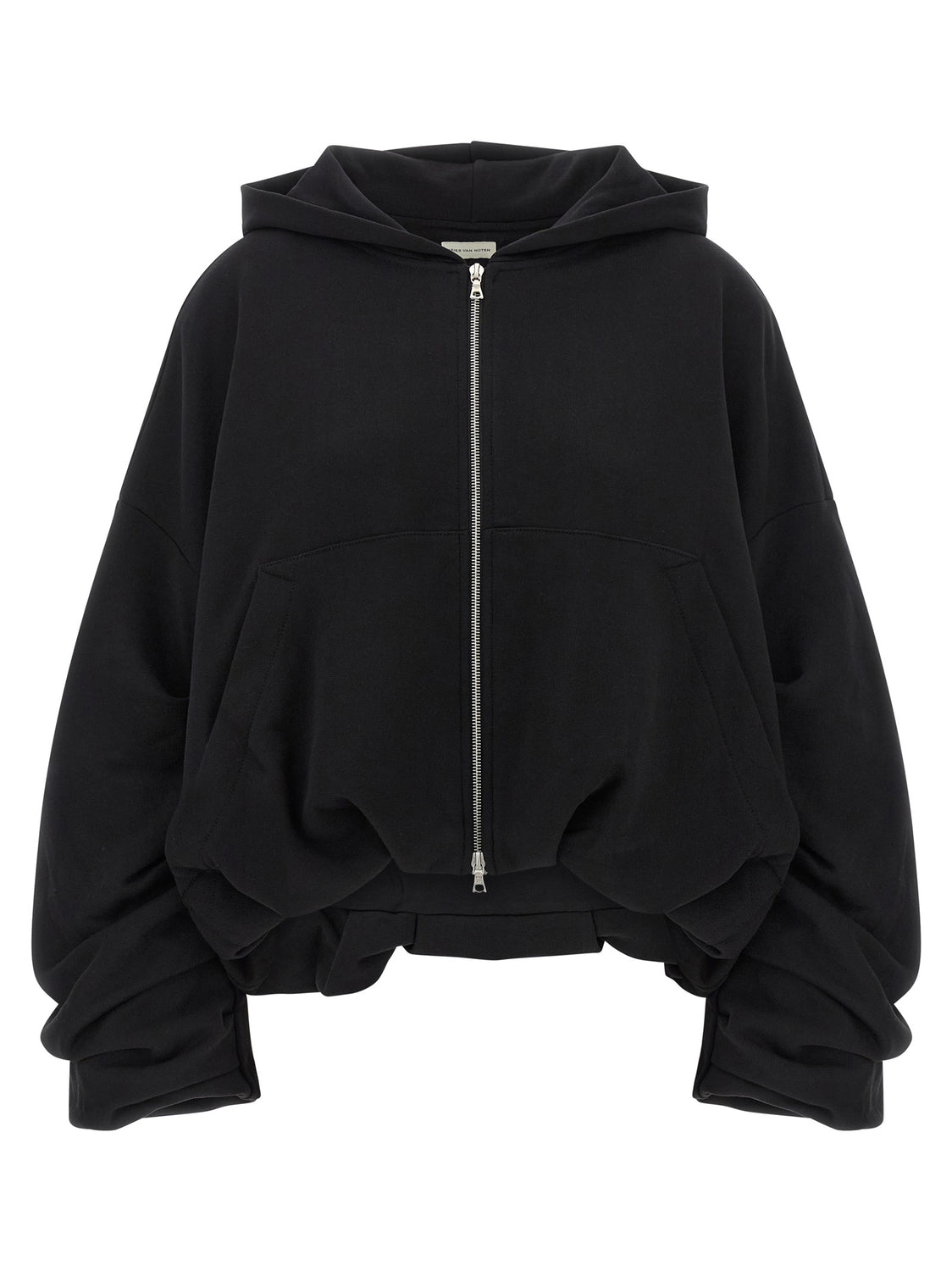 Black Cotton Hoodie
