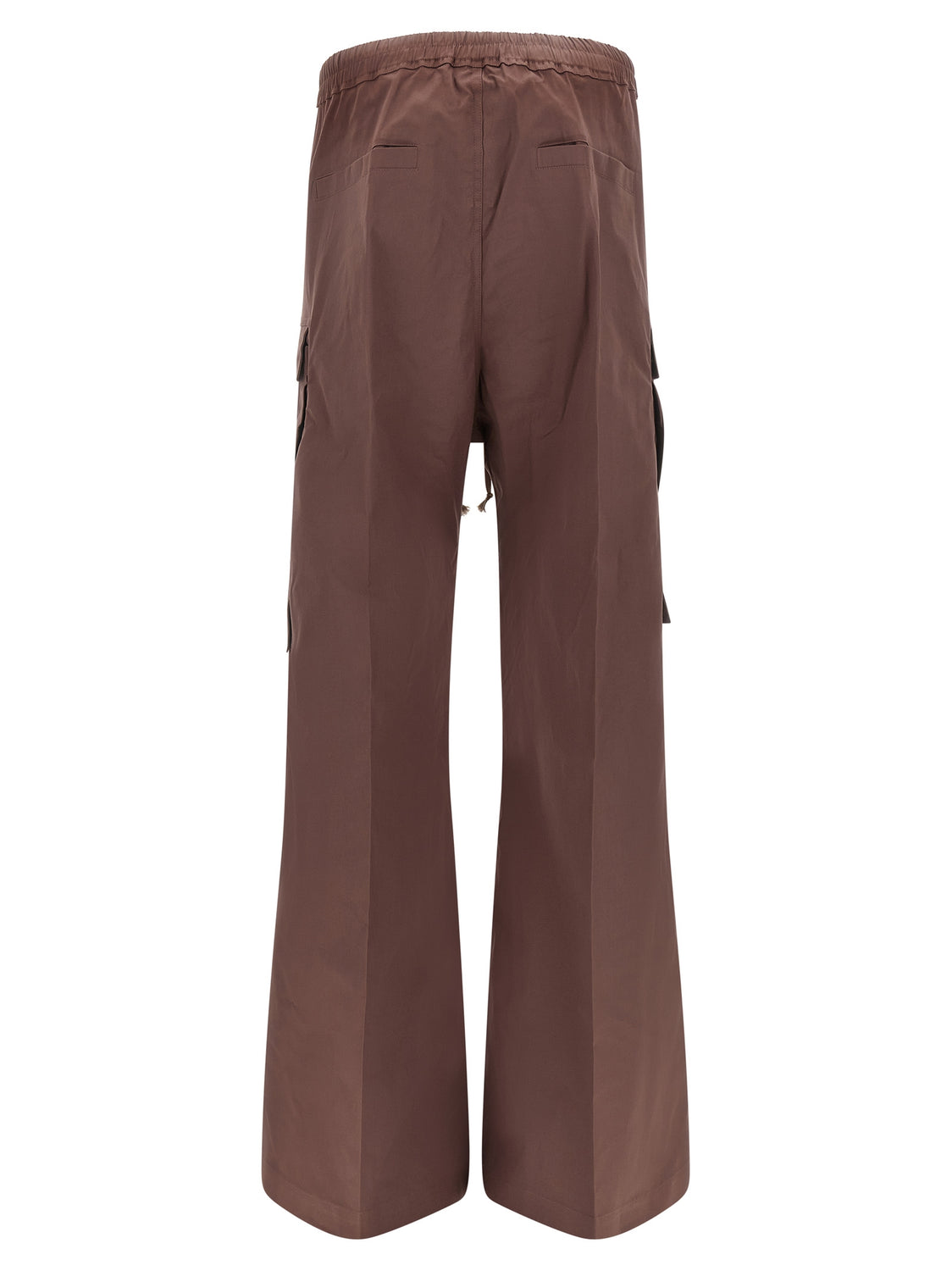 Brown Cotton Flared Pants
