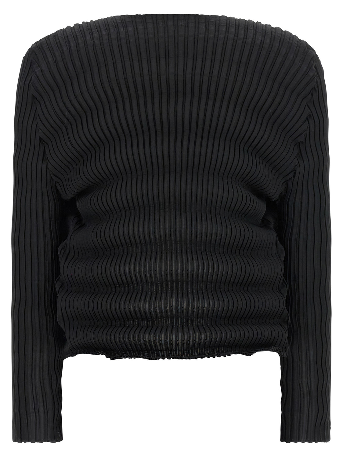 Black Polyester Cardigan