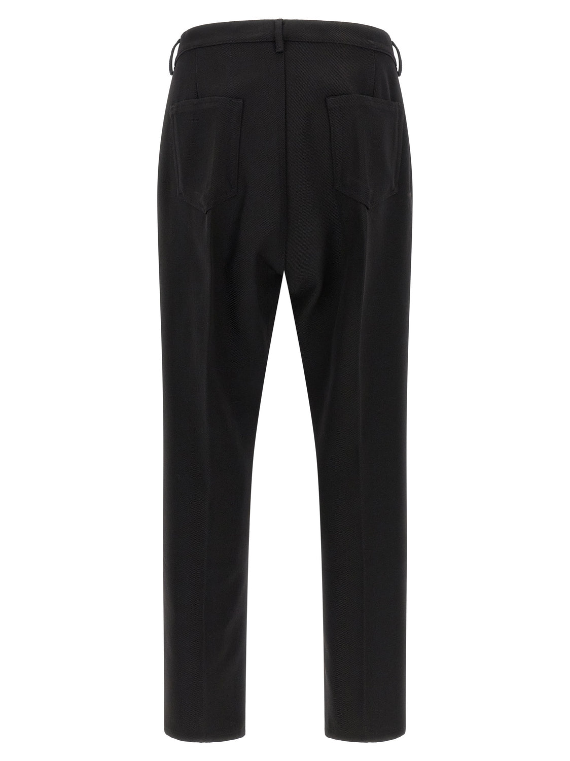 Black Cotton Casual Pants