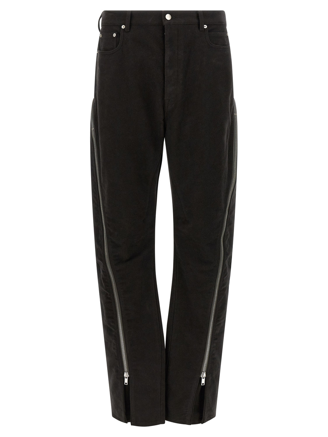 Black Cotton Flared Pants