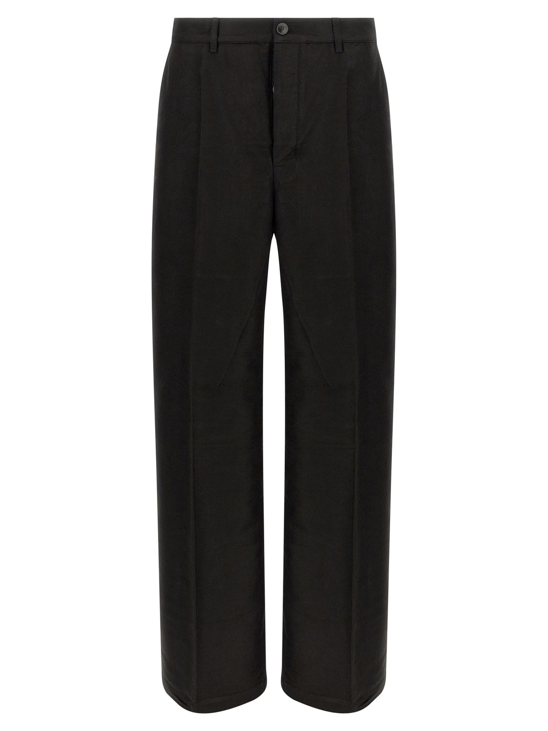 Black Ramie Casual Pants