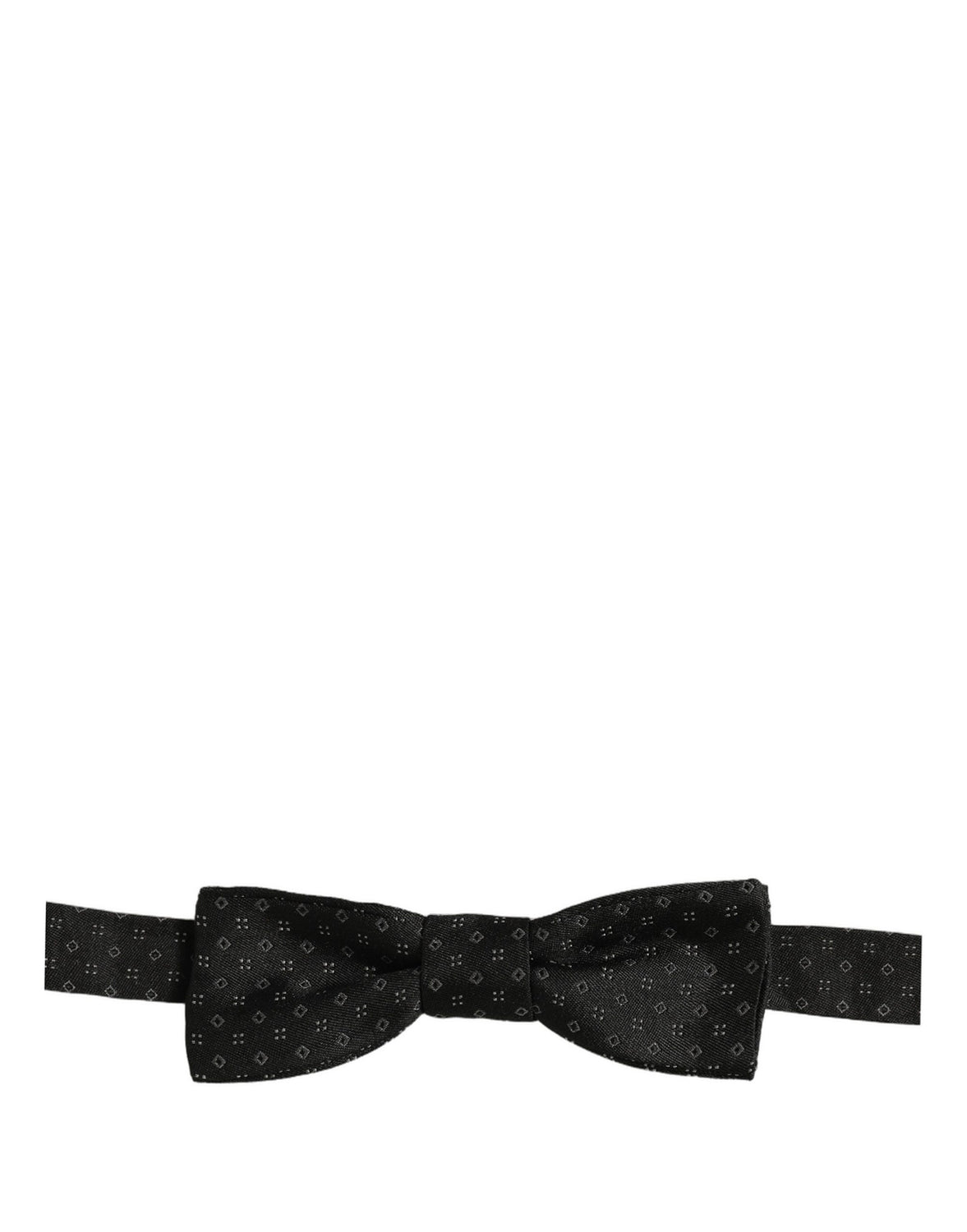 Black Diamond Pattern Adjustable Neck Papillon Bow Tie
