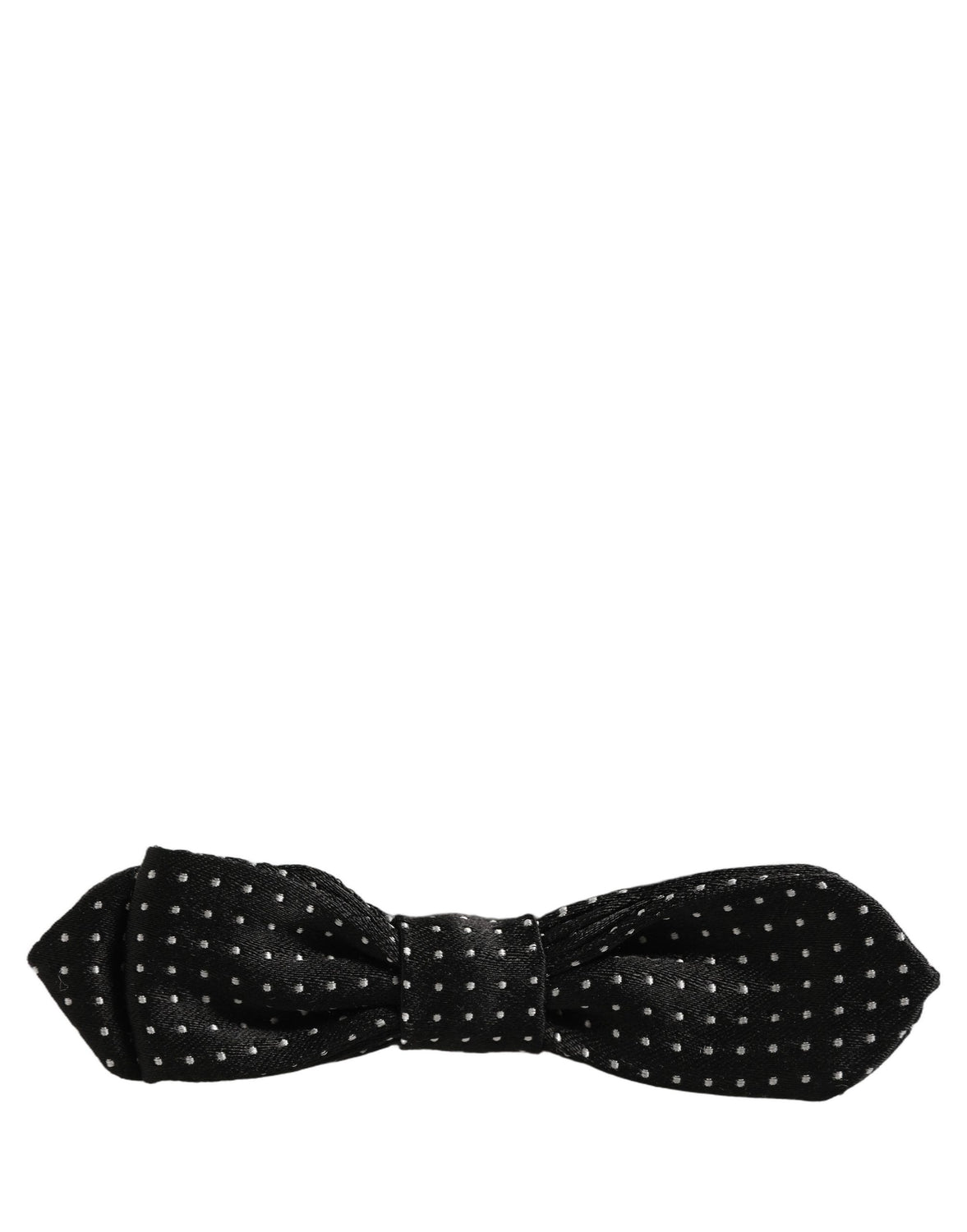 Black White Polka Dot Adjustable Neck Papillon Bow Tie