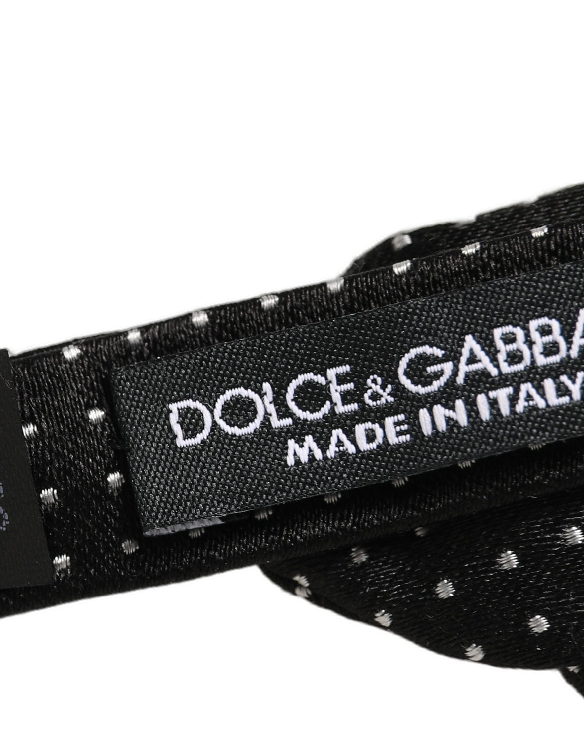 Black White Polka Dot Adjustable Neck Papillon Bow Tie