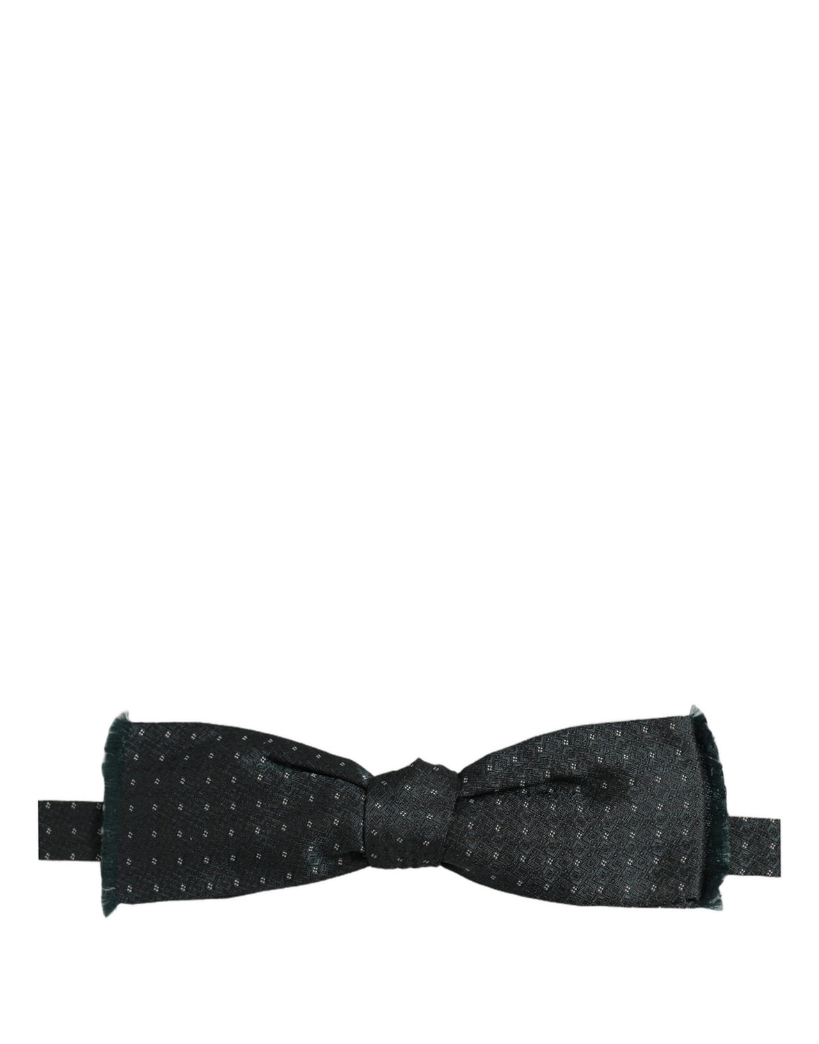 Men Green Patterned Adjustable Neck Papillon Bow Tie