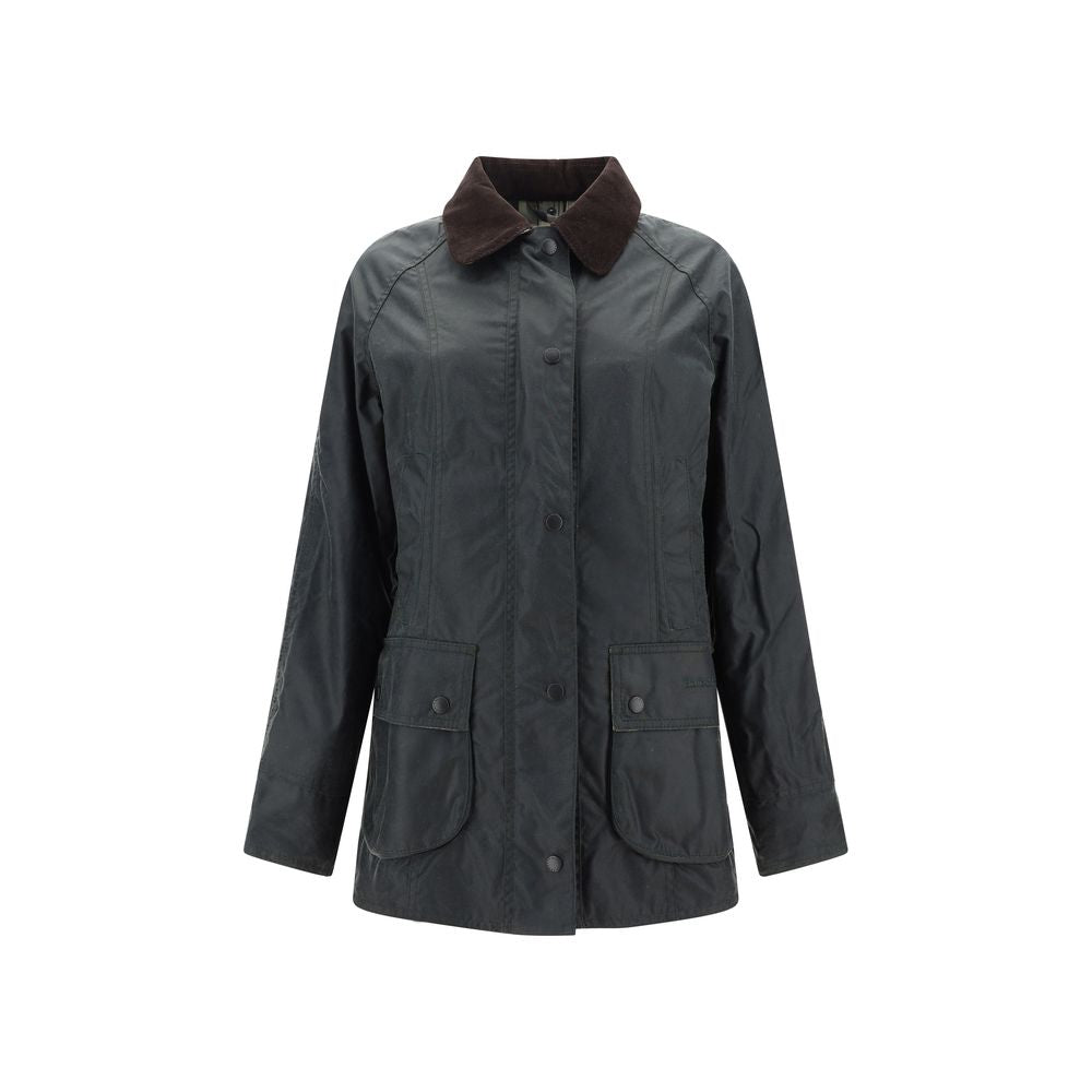 Bicolor Cotton Full-Length Jacket