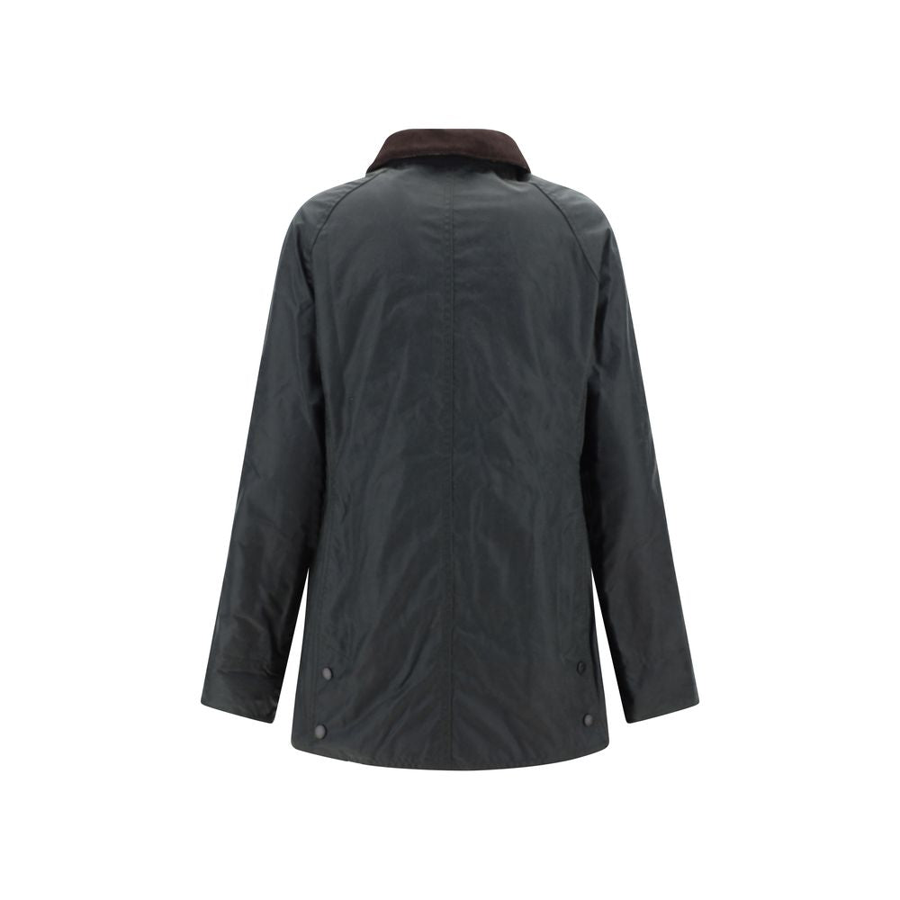 Bicolor Cotton Full-Length Jacket