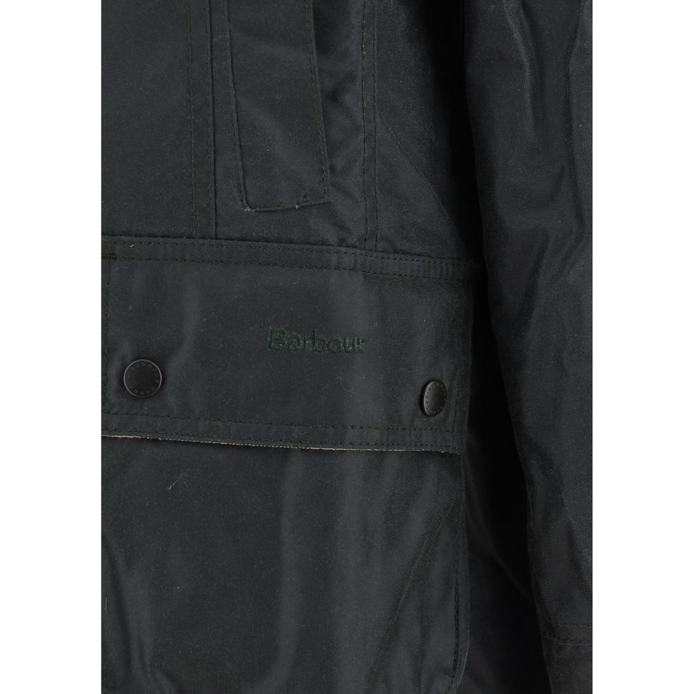 Bicolor Cotton Full-Length Jacket