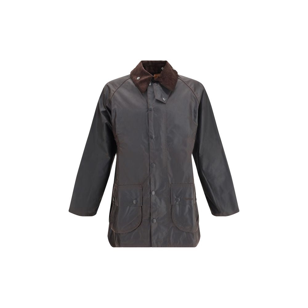 Black Cotton Full-Length Jacket