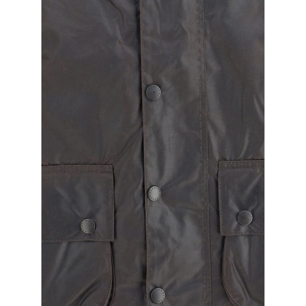 Black Cotton Full-Length Jacket