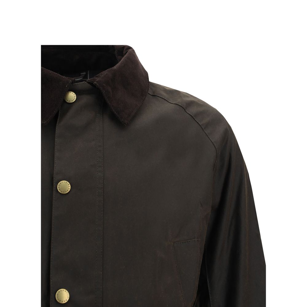 Bicolor Cotton Full-Length Jacket