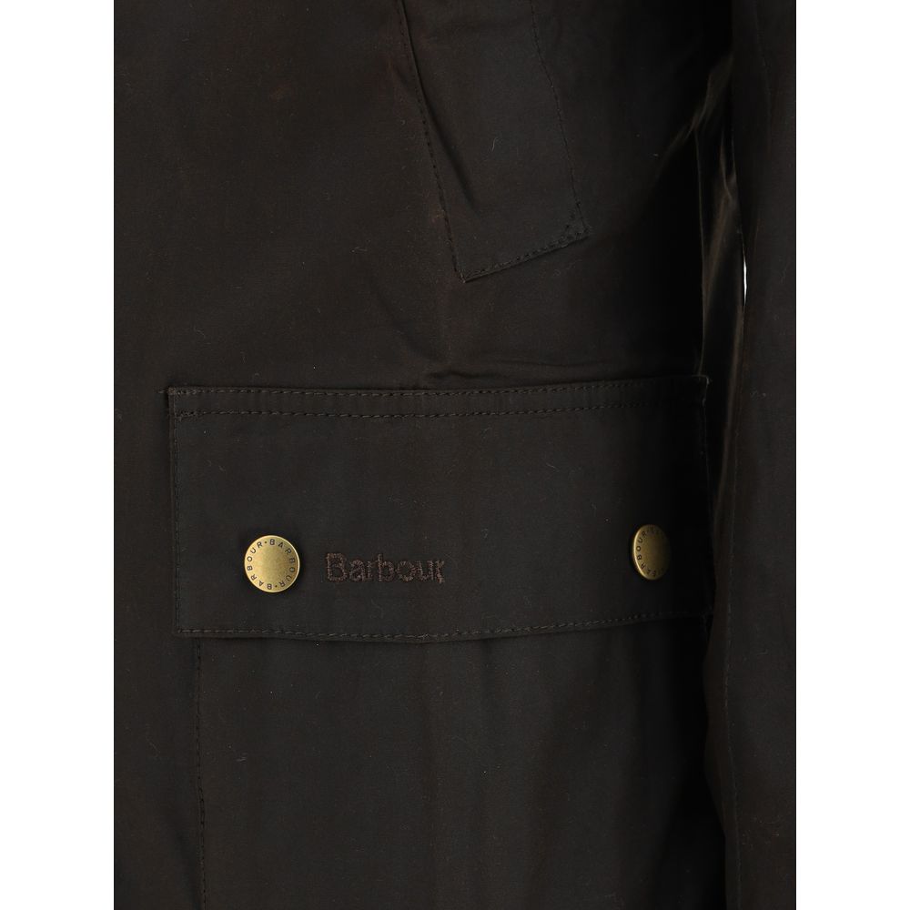 Bicolor Cotton Full-Length Jacket
