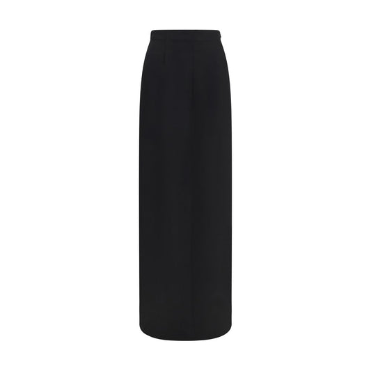 Black Wool Oves Aries Long Skirt