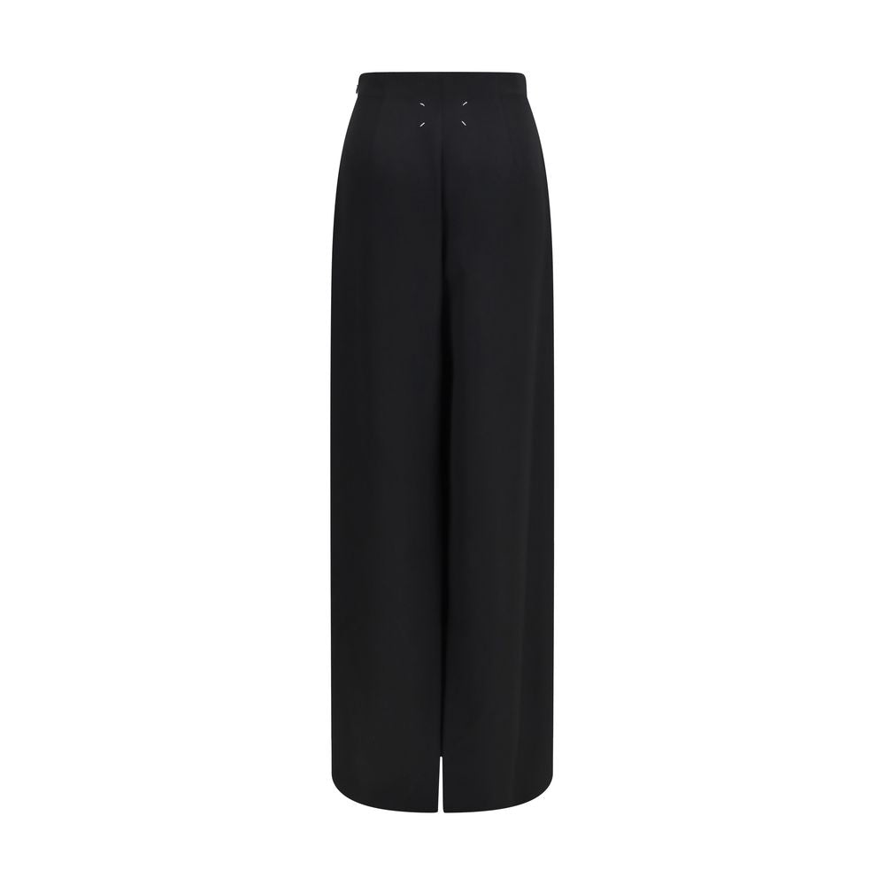 Black Wool Oves Aries Long Skirt