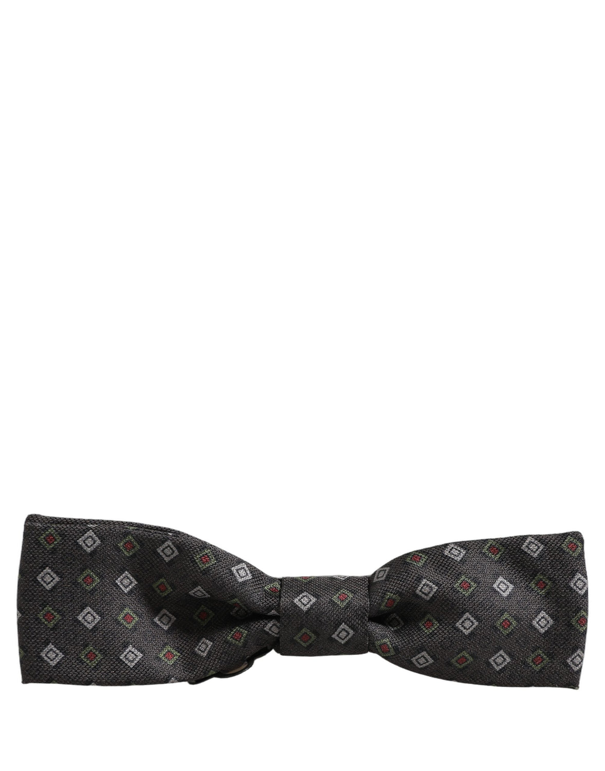 Men Dark Gray Geometric Adjustable Bow Tie
