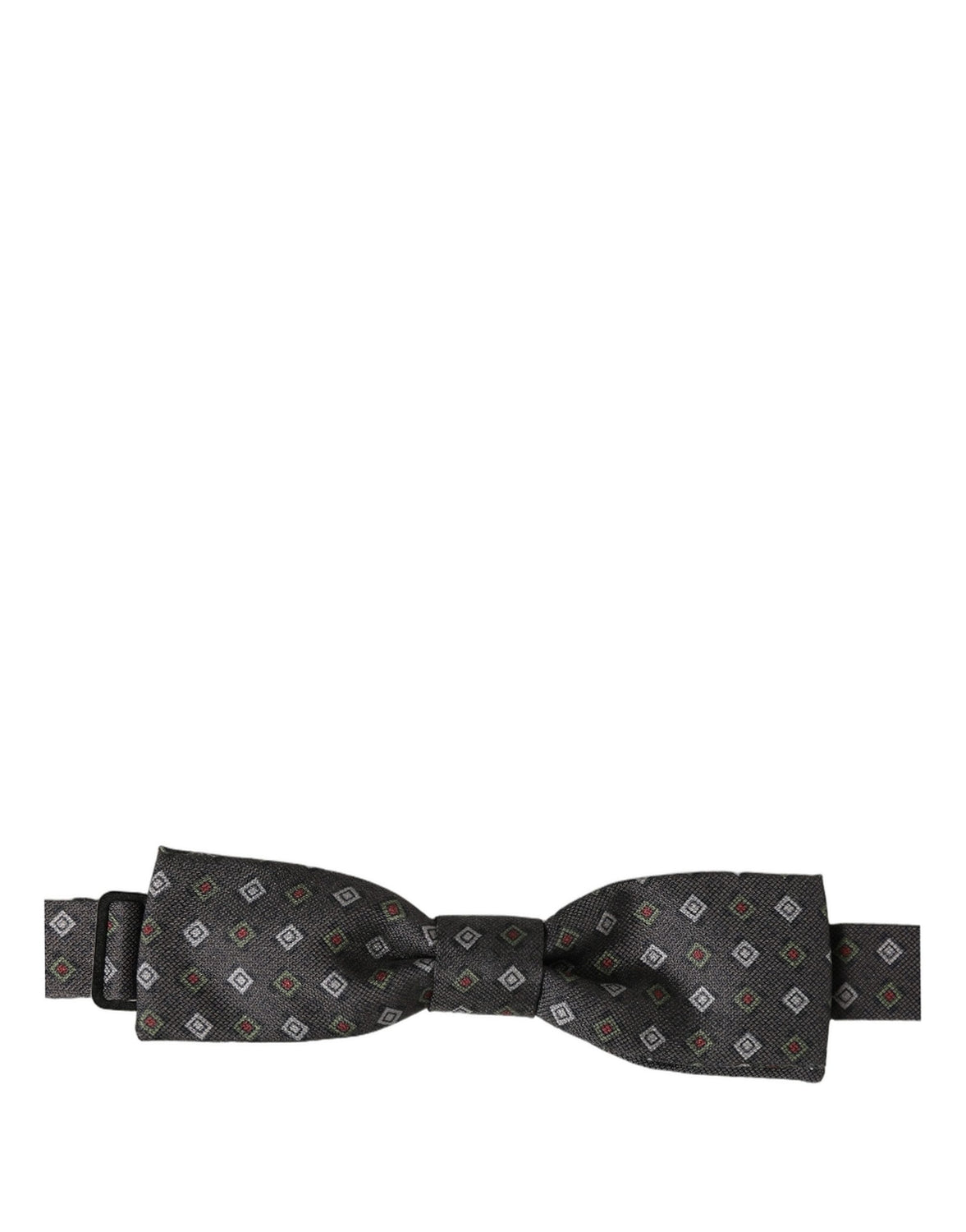 Men Dark Gray Geometric Adjustable Bow Tie