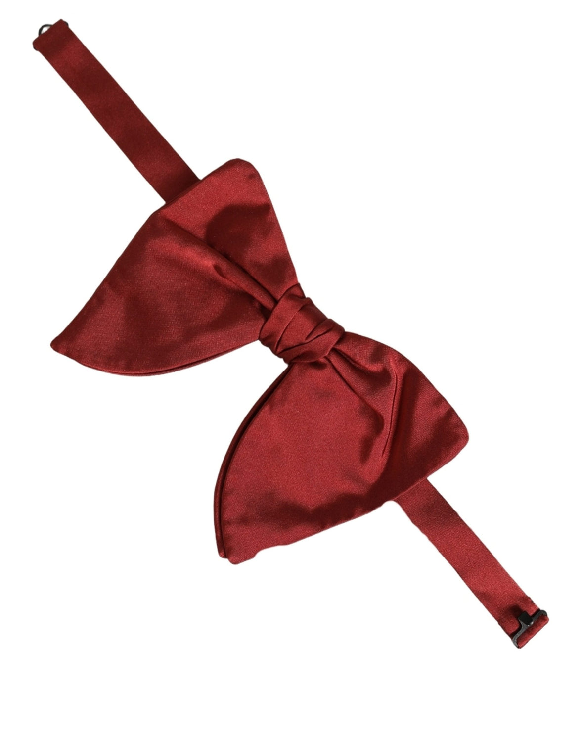 Men Red 100% Silk Adjustable Neck Papillon Bow Tie
