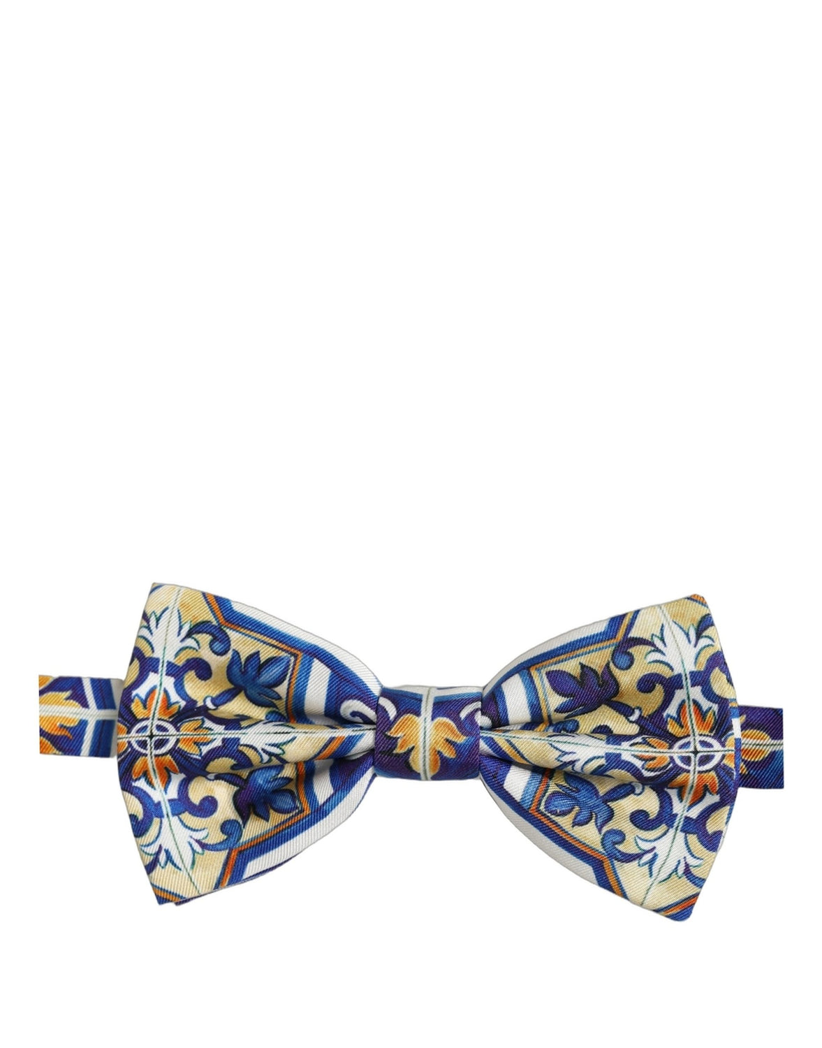 Men Multicolor Majolica Adjustable Neck Papillon Bow Tie