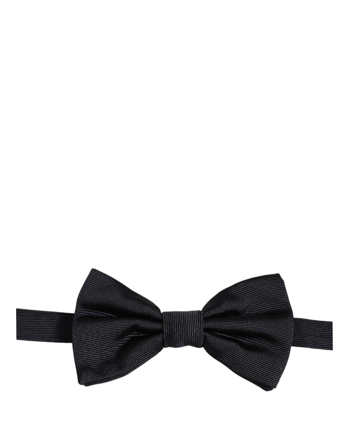 Men Black 100% Silk Adjustable Neck Papillon Bow Tie