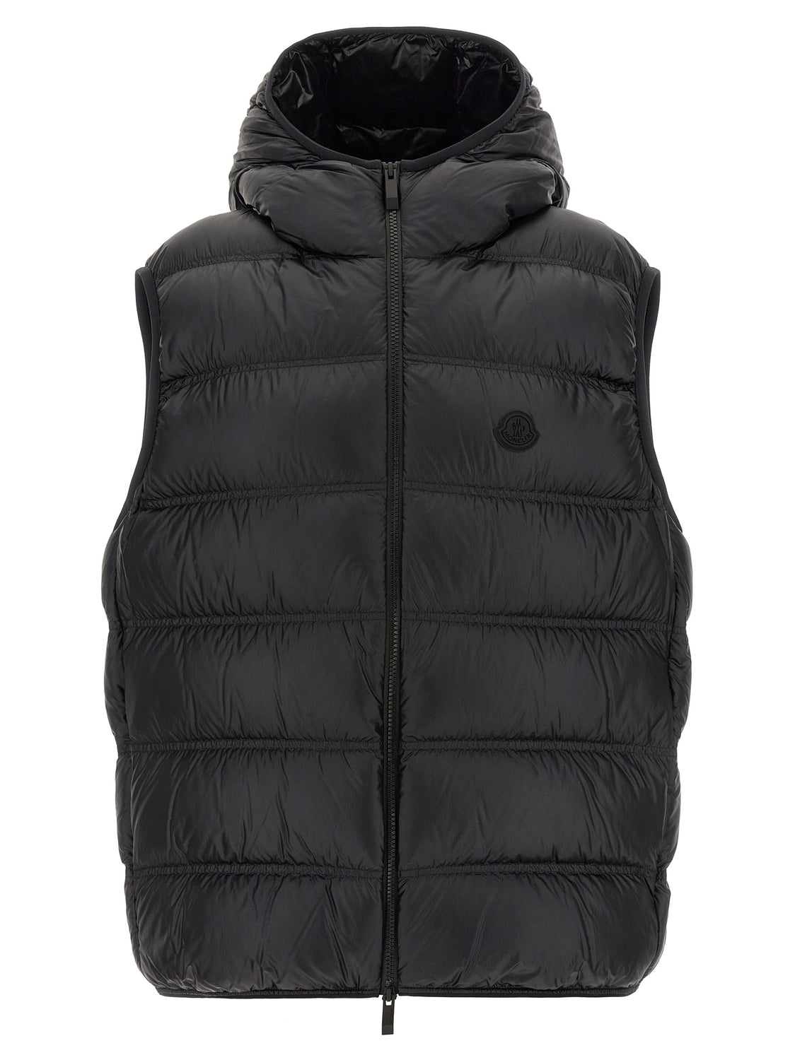 Black Polyamide Sleeveless Jacket