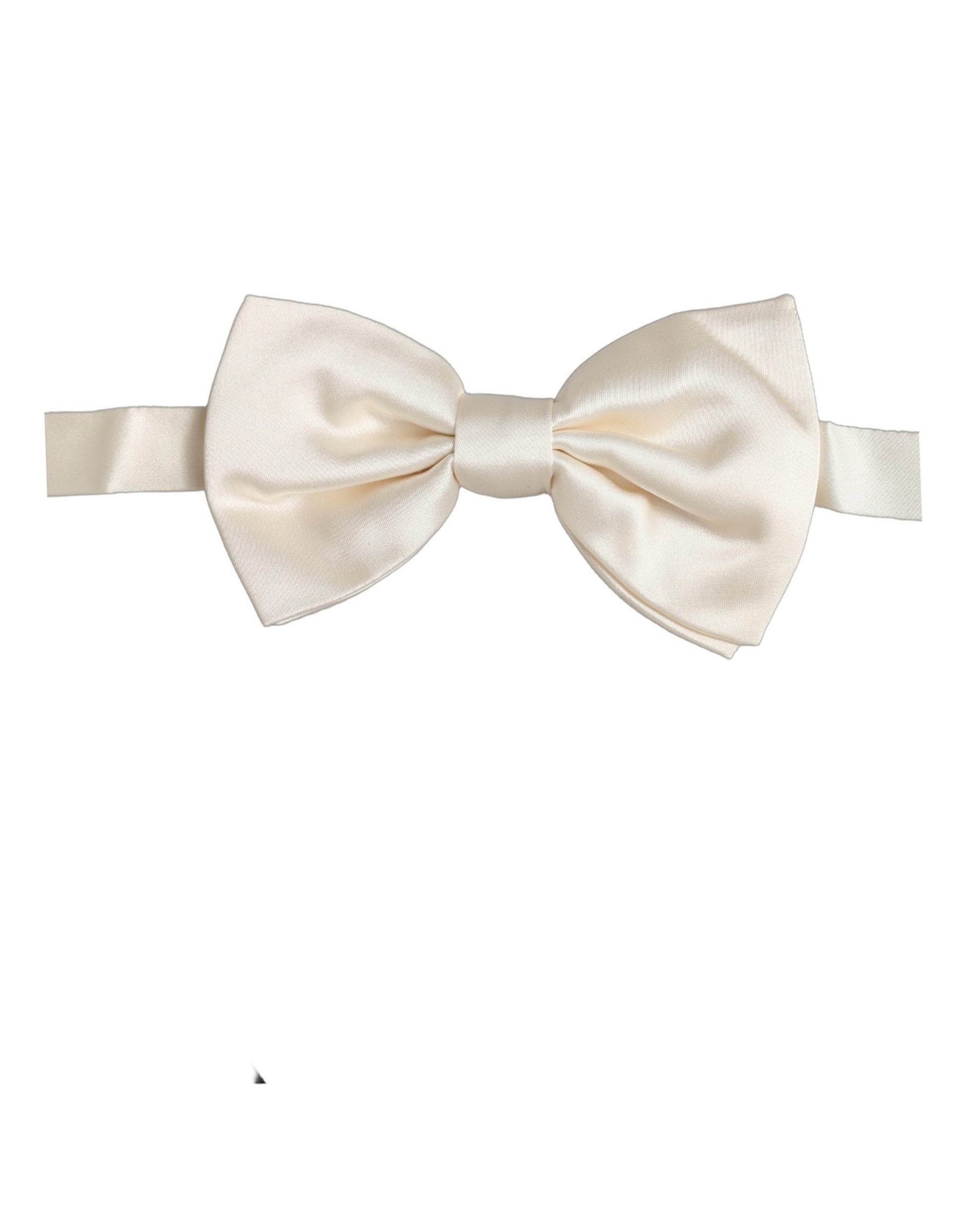 Men White 100% Silk Adjustable Neck Papillon Bow Tie