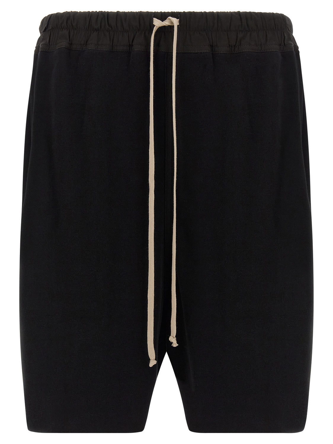 Black Cotton Bermuda Shorts