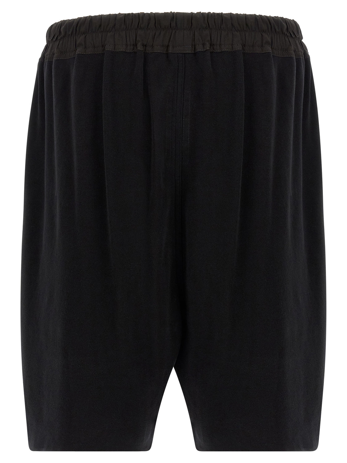 Black Cotton Bermuda Shorts