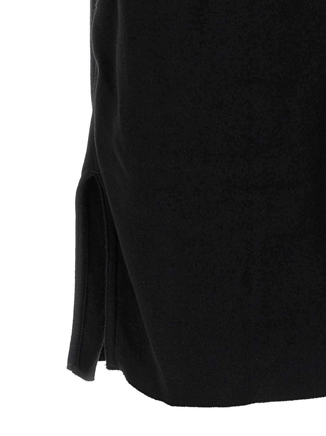 Black Cotton Bermuda Shorts