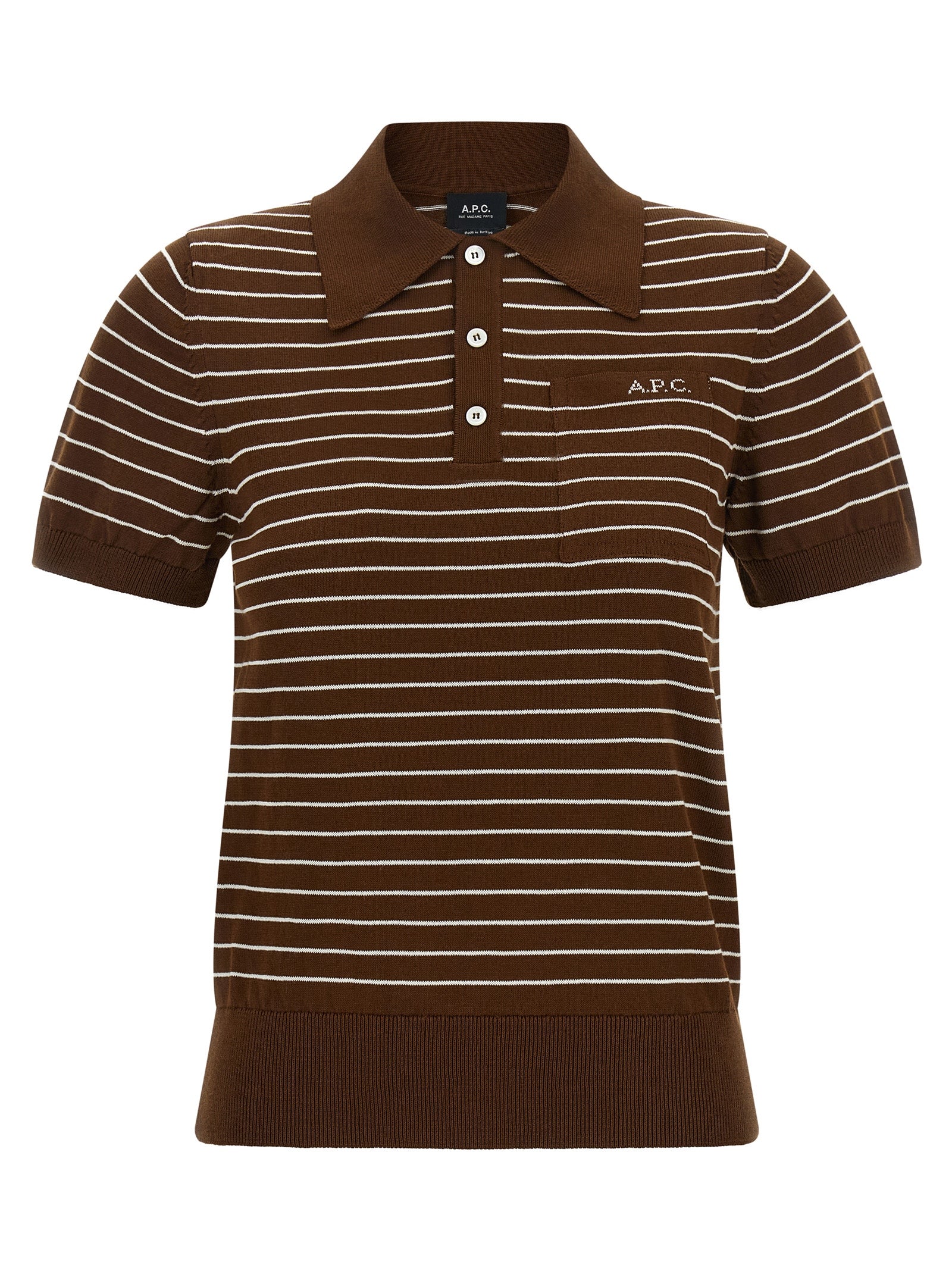 Brown Cotton Polo Shirt