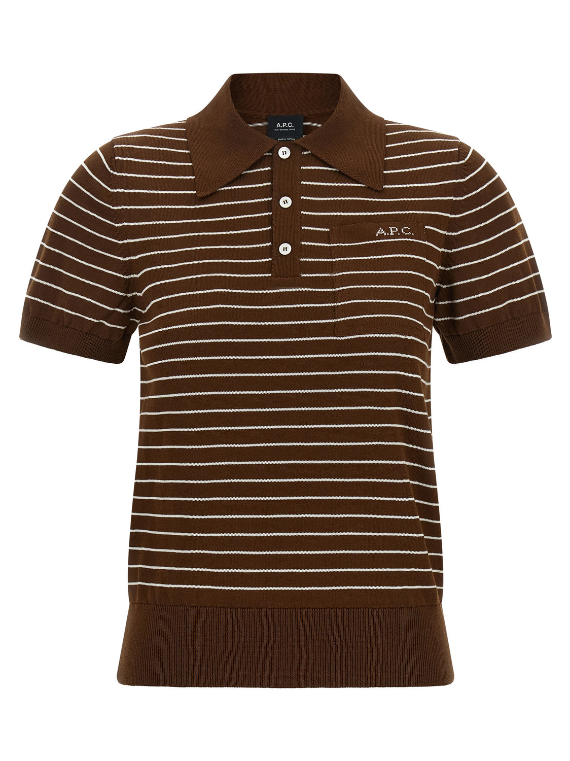 Brown Cotton Polo Shirt
