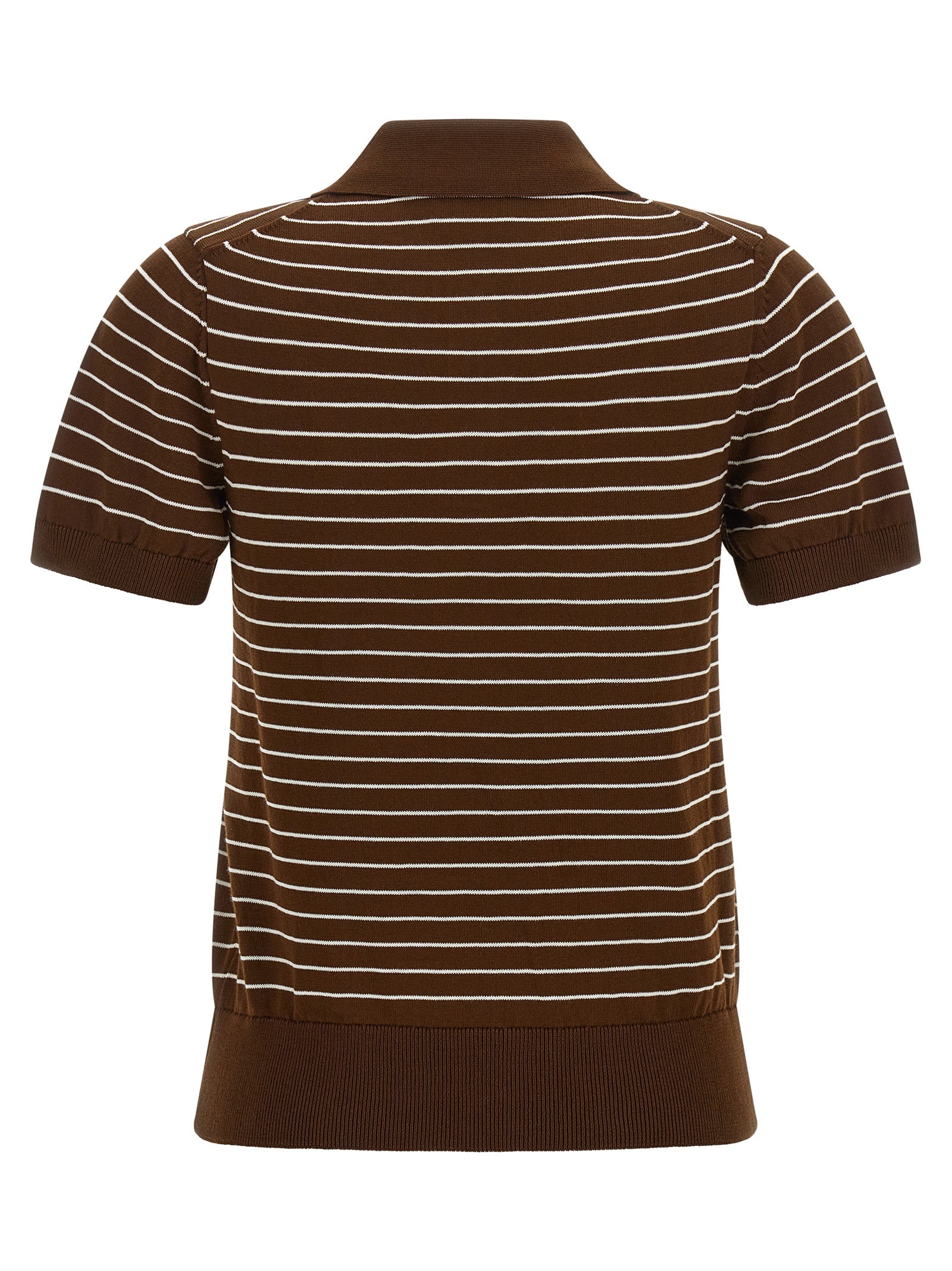Brown Cotton Polo Shirt