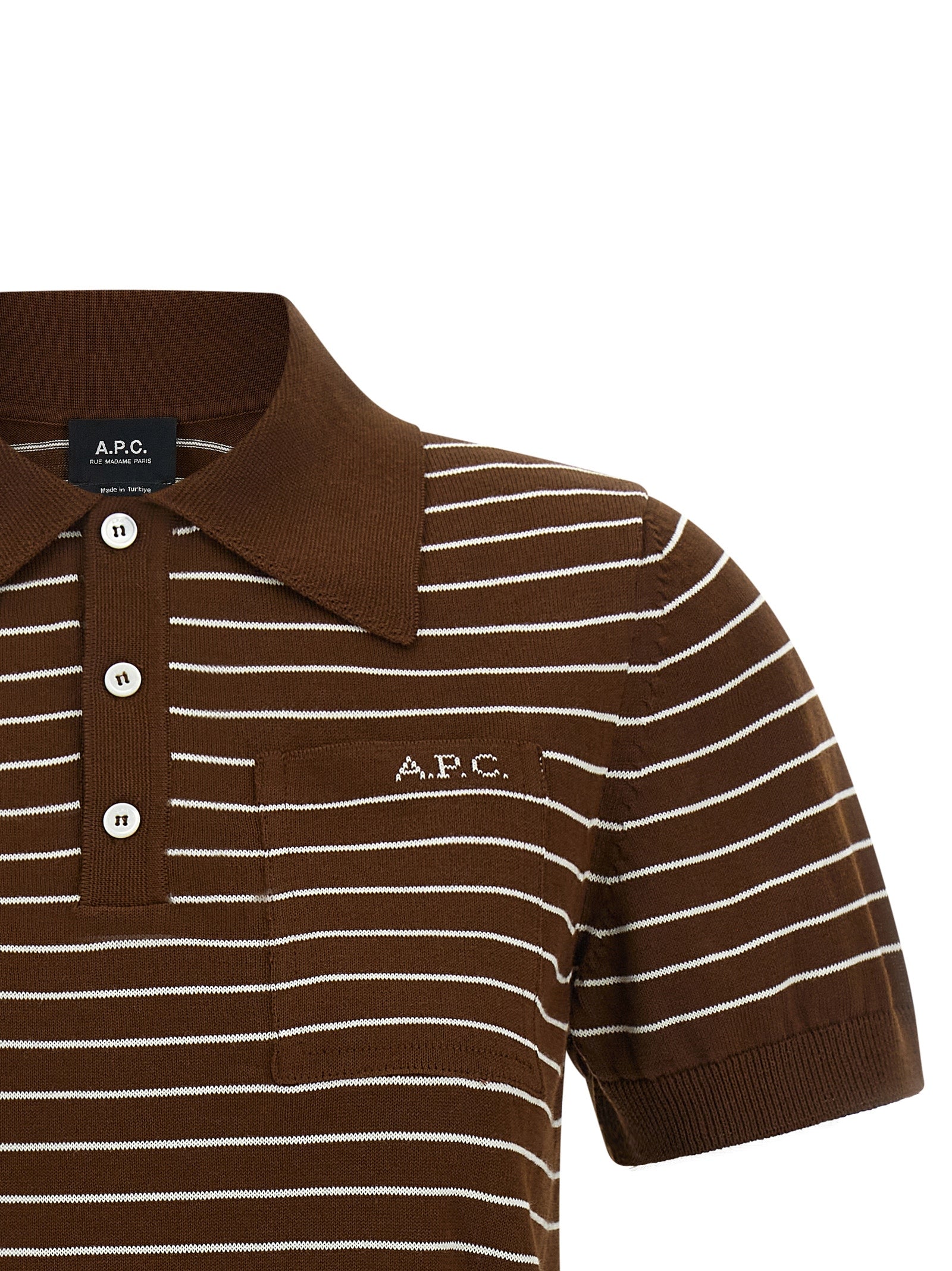 Brown Cotton Polo Shirt