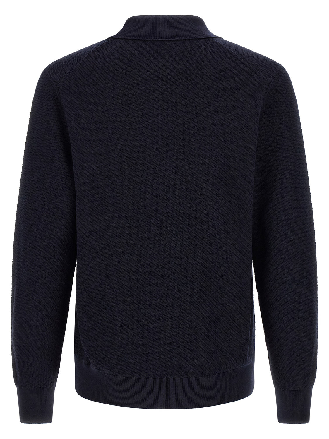 Blue Cotton Polo Shirt