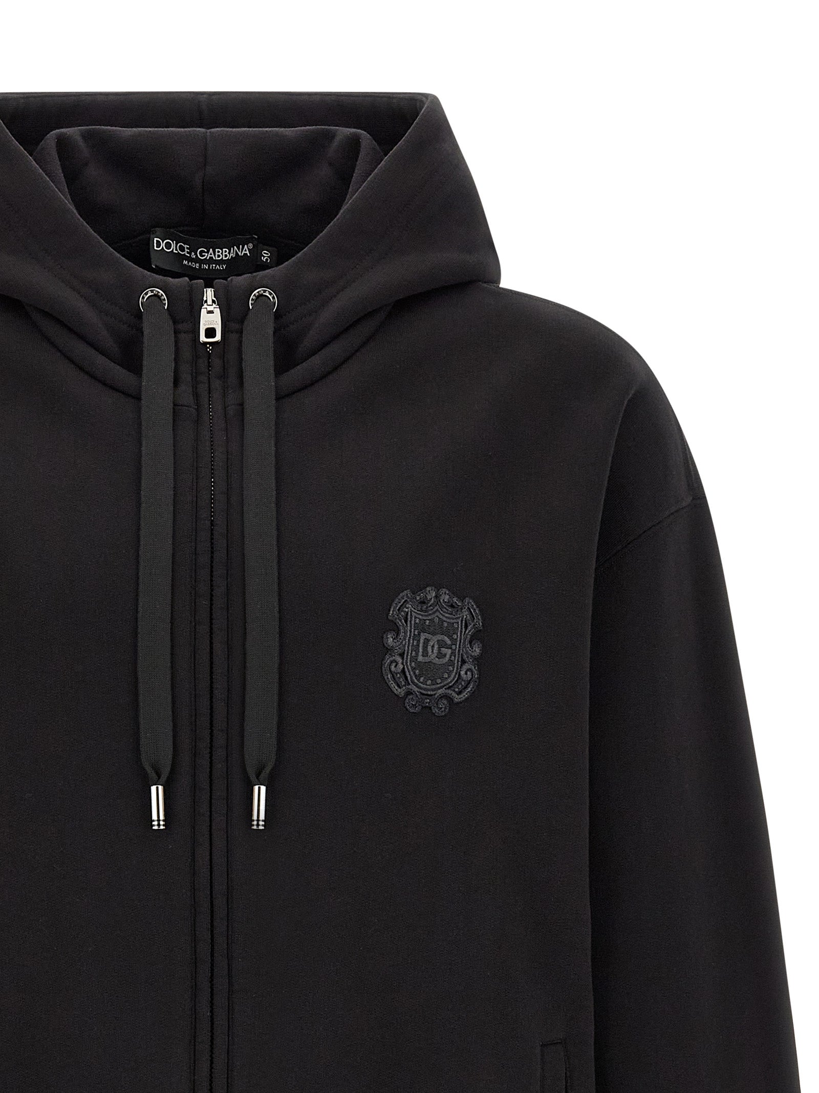 Black Cotton Sweatshirt