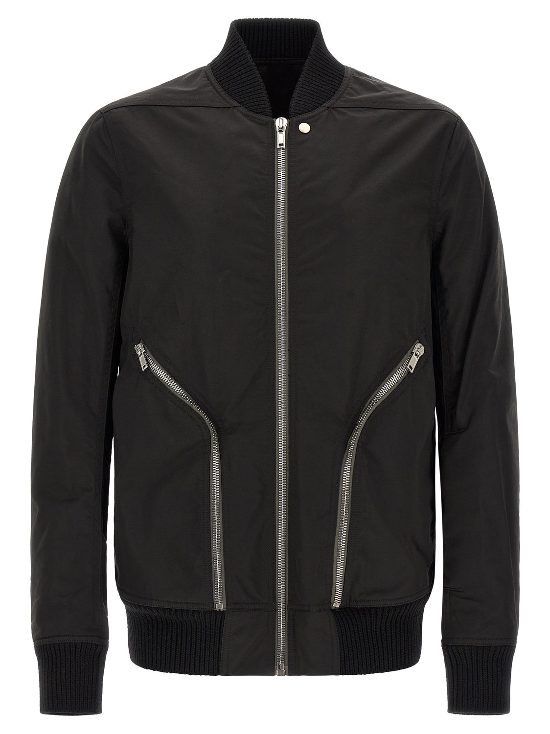 Black Nylon Bomber