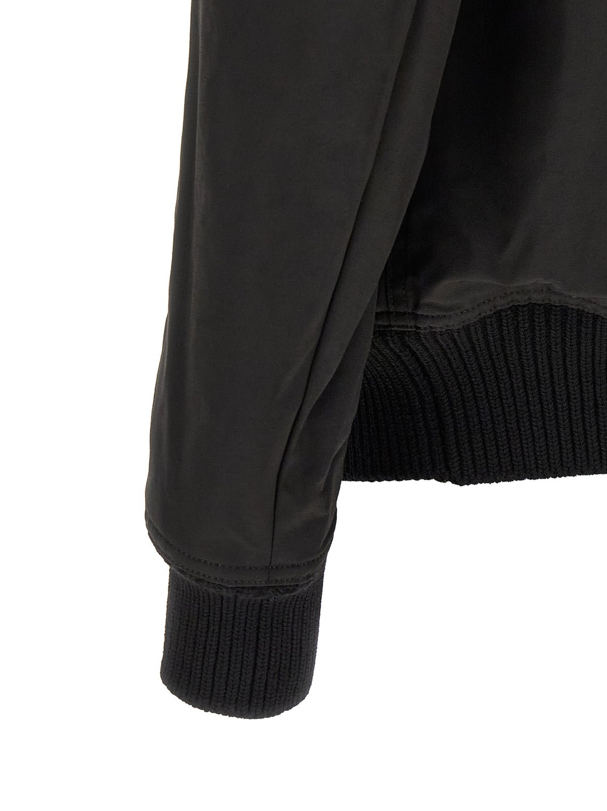 Black Nylon Bomber